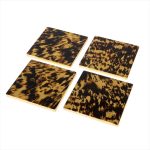 CASPARI, Tortoiseshell, Lacquer Coasters, 4pcs - Image 2