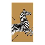 CASPARI, Gold Zebras , Guest Towel Napkins, 15pcs