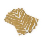 CASPARI, Go Wild White  Gold Guest, Towel Napkins, 15pcs