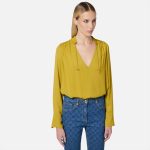 ELISABETTA FRANCHI, Blouse in georgette fabric with charms and logo - Image 3