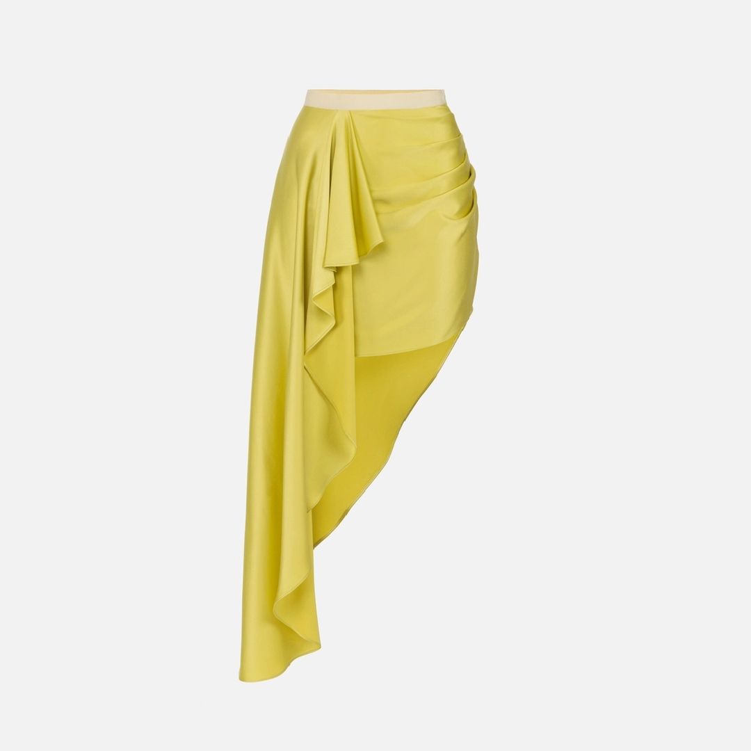 ELI-GO00942E2.jpg ELISABETTA FRANCHI, Mini Skirt with draping - Image 1