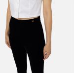 ELISABETTA FRANCHI, High-Waist Velvet Straight Trousers - Image 2