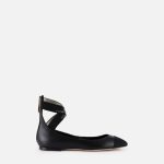 ELISABETTA FRANCHI, Nappa leather flats with jacquard elastics