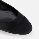 ELISABETTA FRANCHI, Nappa leather flats with jacquard elastics - Image 4