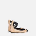 ELISABETTA FRANCHI, Nappa leather flats with jacquard elastics - Image 7