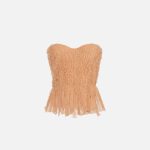 ELISABETTA FRANCHI, Bustier Top in Frayed Organza
