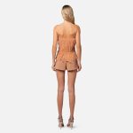 ELISABETTA FRANCHI, Bustier Top in Frayed Organza - Image 5
