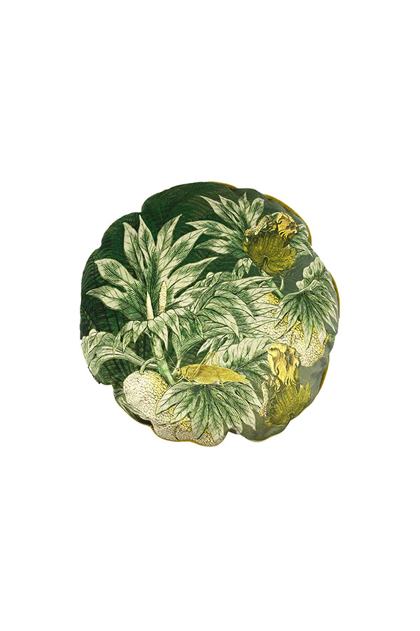 VAN-LA83.jpg VANILLAFLY, Cushion Cover, Velvet front/back, Diameter 46cm - Image 1