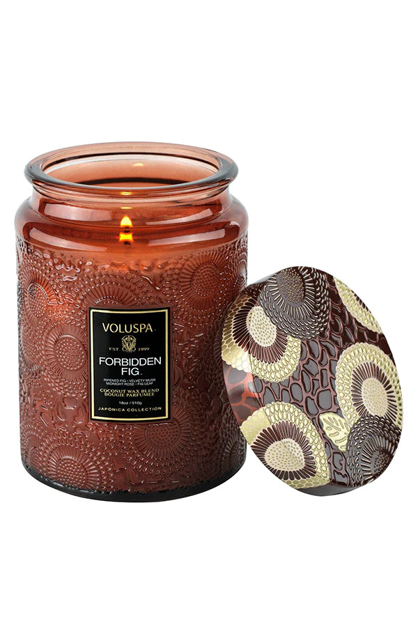 VOL-72325.jpg VOLUSPA, Forbidden Fig, Glass Jar Candle, 100H, 510g - Image 1