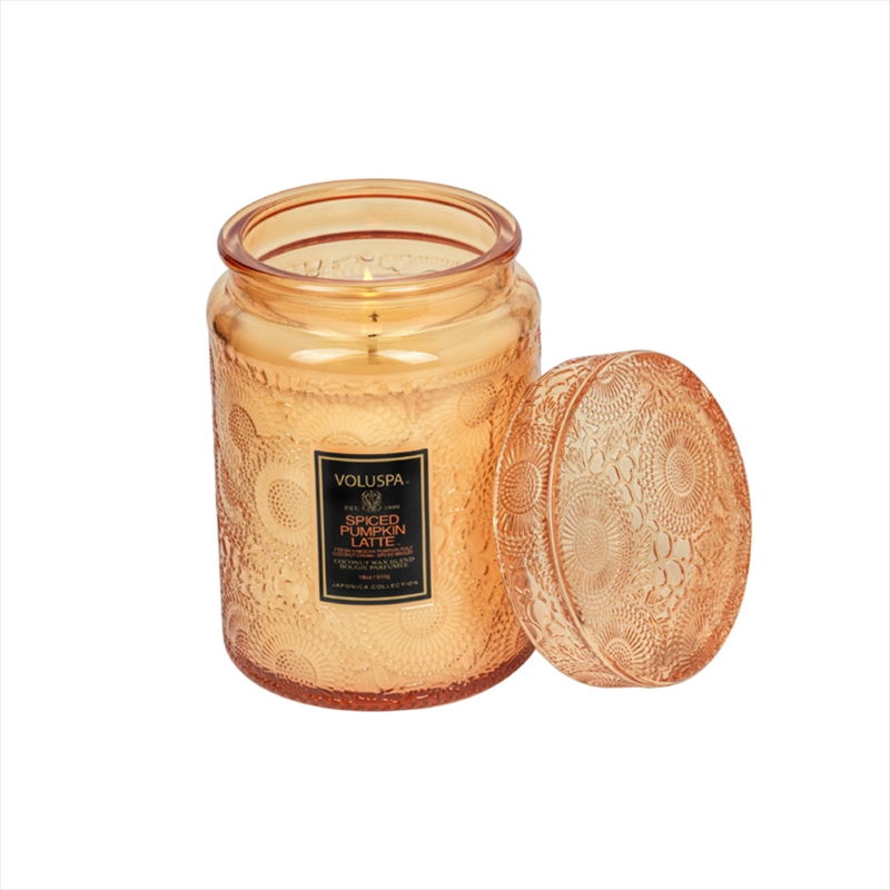 VOL-73321.jpg VOLUSPA, Spiced Pumpkin Latte, Jar Candle, 100H, 510g - Image 1