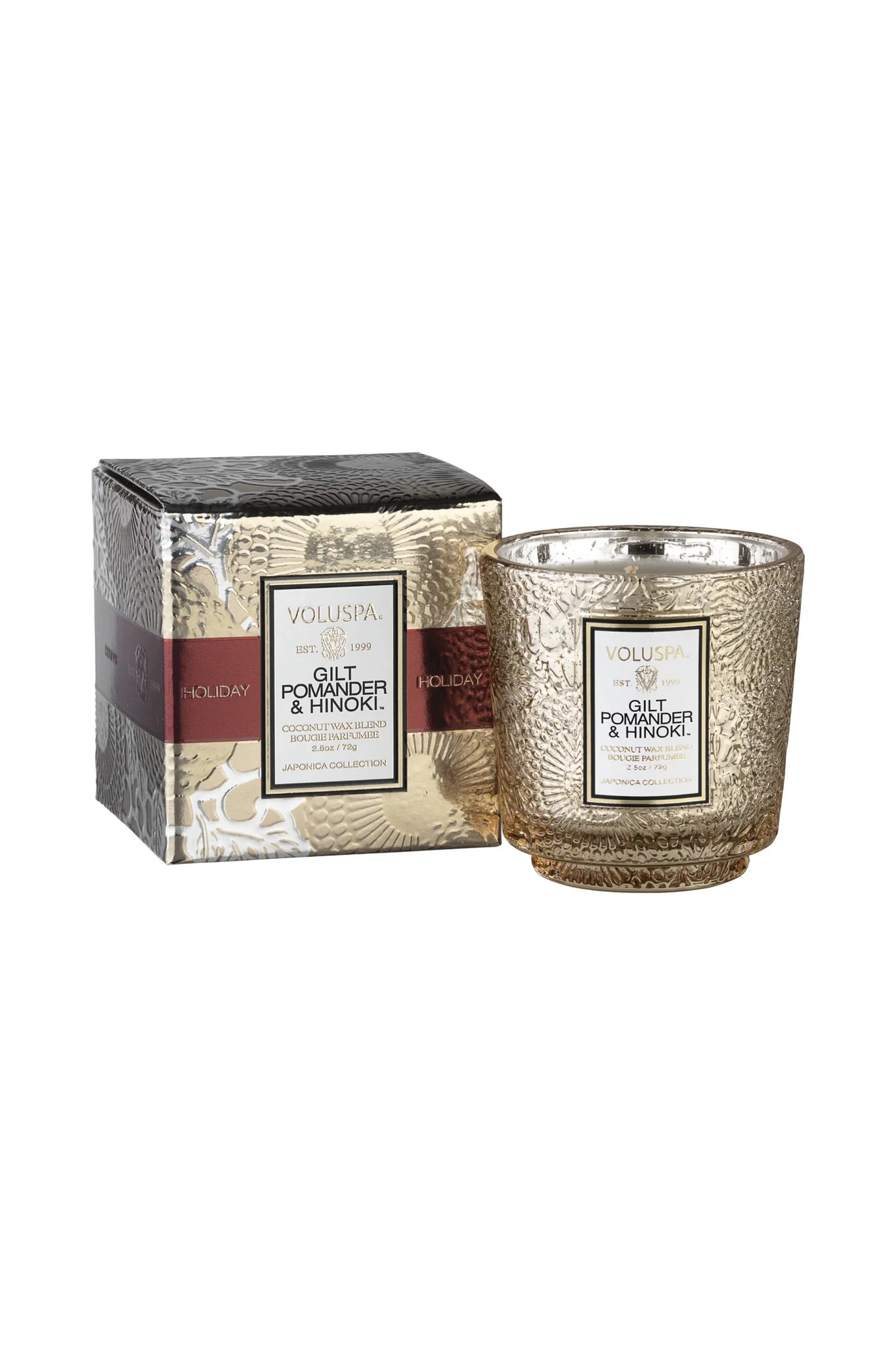 VOL-73916.jpg VOLUSPA, Gilt Pomander n Hinoki, Jar Candle, 90g - Image 1