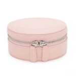 WOLF 1834, Sophia Round Zip Case - Rose Quartz