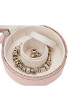 WOLF 1834, Sophia Round Zip Case - Rose Quartz - Image 5