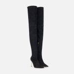 ELISABETTA FRANCHI, Suede leather boots with python-effect details - Image 2