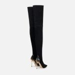 ELISABETTA FRANCHI, Suede leather boots with python-effect details - Image 3