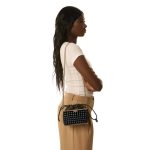PALERA MILANO, Crystal Pouch, Black with Gold chain - Image 2