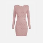 ELILSABETTA FRANCHI, Mini dress in knit fabric with jewel details