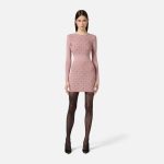 ELILSABETTA FRANCHI, Mini dress in knit fabric with jewel details - Image 2