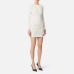 ELILSABETTA FRANCHI, Mini dress in knit fabric with jewel details - Image 11