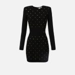 ELILSABETTA FRANCHI, Mini dress in knit fabric with jewel details - Image 6