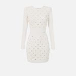 ELILSABETTA FRANCHI, Mini dress in knit fabric with jewel details - Image 10