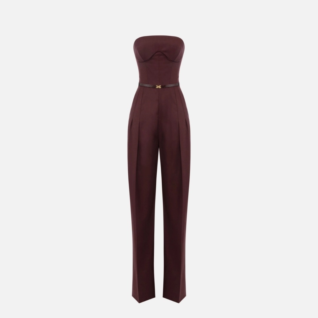 ELI-TU05256E2.jpg ELISABETTA FRANCHI, Cool wool jumpsuit - Image 1