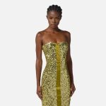 ELILSABETTA FRANCHI, Bustier dress with sequins and jewel clasps - Image 7
