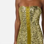 ELILSABETTA FRANCHI, Bustier dress with sequins and jewel clasps - Image 8