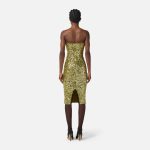 ELILSABETTA FRANCHI, Bustier dress with sequins and jewel clasps - Image 9