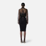 ELISABETTA FRANCHI, Skirt in knit fabric with diamonds and jewel details - Image 5