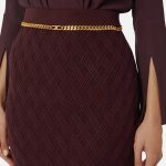 ELISABETTA FRANCHI, Skirt in knit fabric with diamonds and jewel details - Image 7
