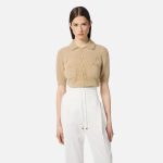 ELILSABETTA FRANCHI, Mini cardigan in knit fabric with jewel buttons - Image 3