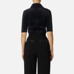 ELILSABETTA FRANCHI, Mini cardigan in knit fabric with jewel buttons - Image 9