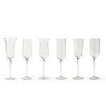 BITOSSI, Set 6 Champagne Glasses, H23.5cm