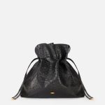 ELILSABETTA FRANCHI, Leather bag with ostrich print