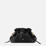 ELILSABETTA FRANCHI, Leather shoulder bag with ostrich print