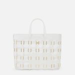 ELILSABETTA FRANCHI, Mesh small tote bag with rings