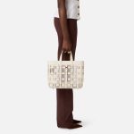 ELILSABETTA FRANCHI, Mesh small tote bag with rings - Image 2