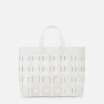 ELILSABETTA FRANCHI, Mesh small tote bag with rings - Image 4