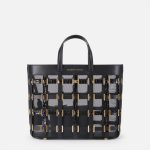 ELILSABETTA FRANCHI, Mesh small tote bag with rings - Image 6